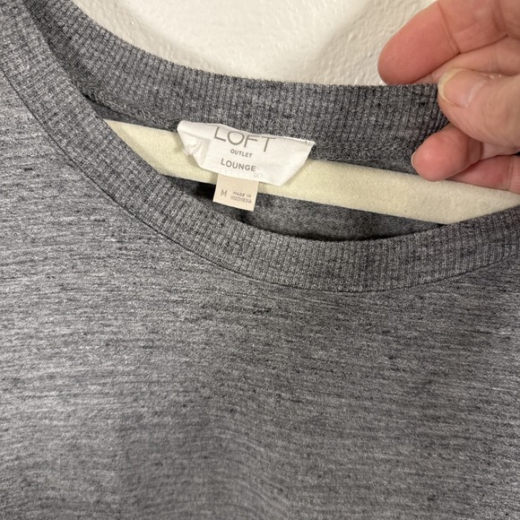 Loft Lounge Women Medium Gown Lounge wear comfy Stretch Gray Soft Sleep N1 - Picture 3 of 5